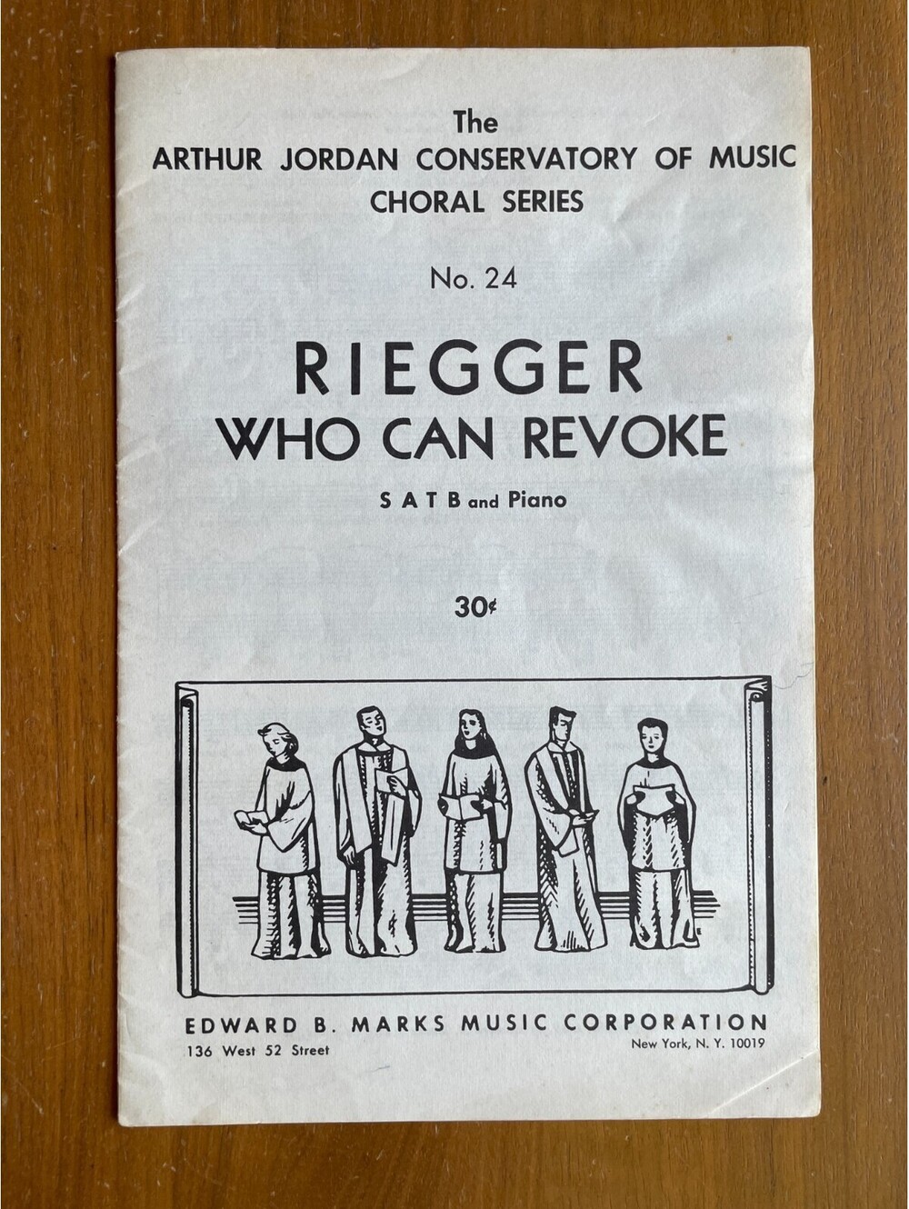 Riegger Who Can Revoke The Arthur Jordan Choral Series No 24 Sheet Music